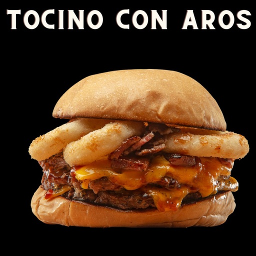 Hamburgesa Tocino y Aros Doble